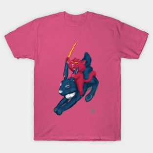 vivamagenta's cat-rider on blueriver rabbit T-Shirt